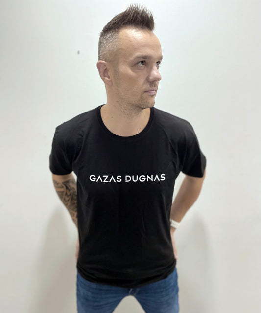 Marškinėliai "Gazas Dugnas" Juodi