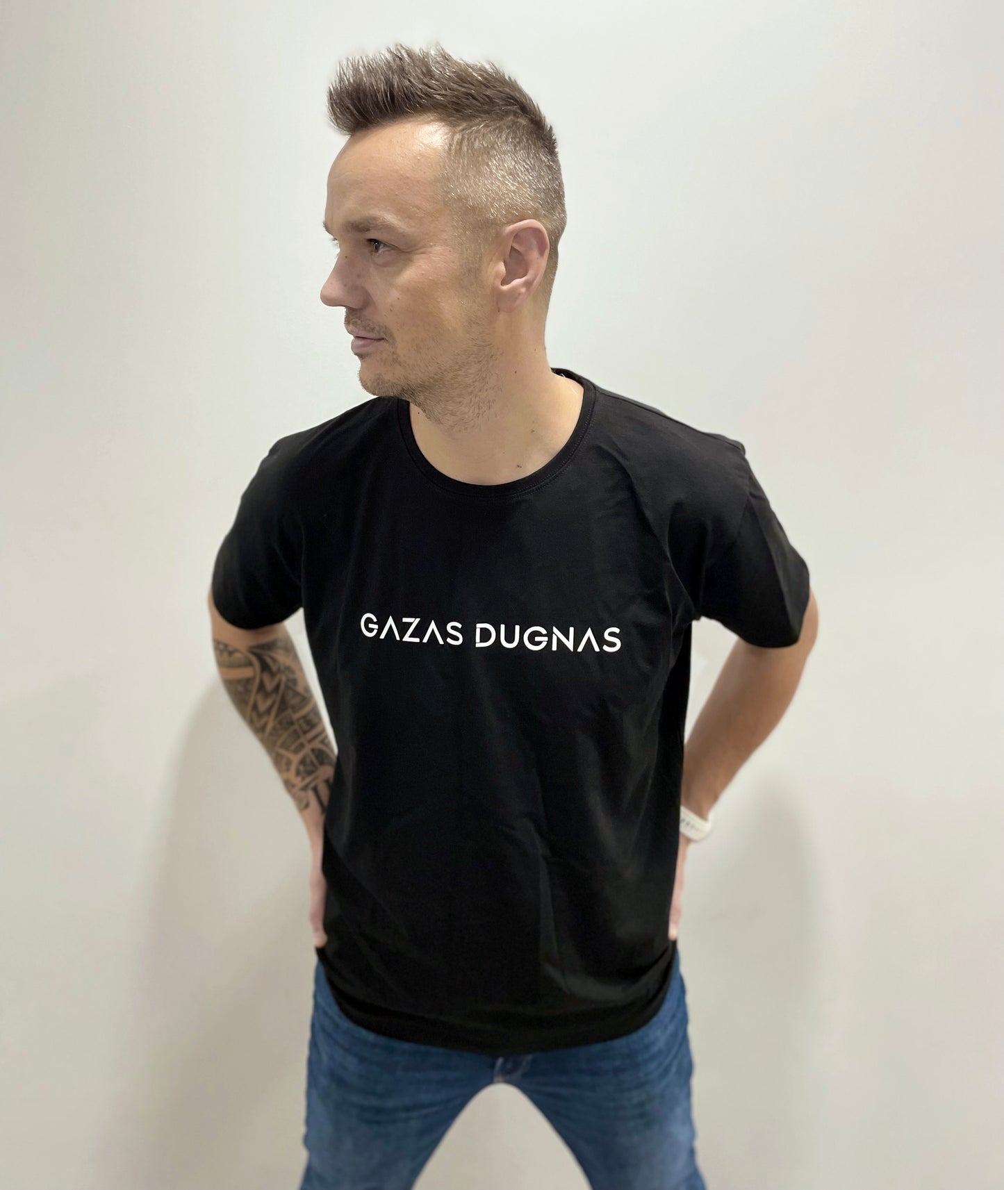 Marškinėliai "Gazas Dugnas" Juodi